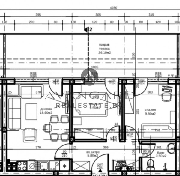 THREE-ROOM APARTMENT IN FRONT OF ACT 16