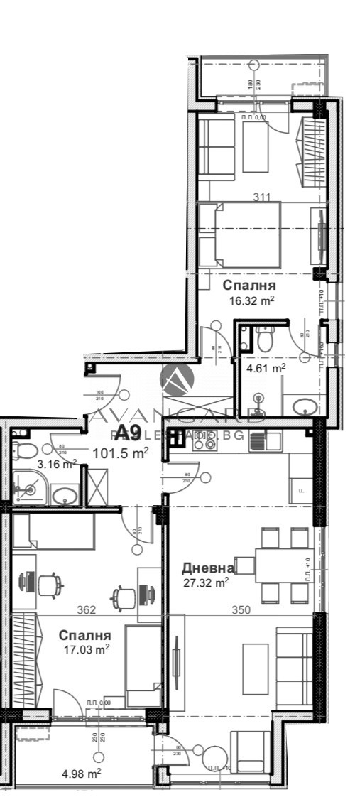 ТРИСТАЕН АПАРТАМЕНТ! ГРЕБНА БАЗА!