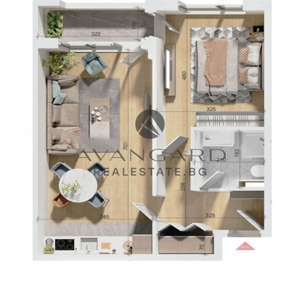 One-room apartment / Kaufland, Thrace