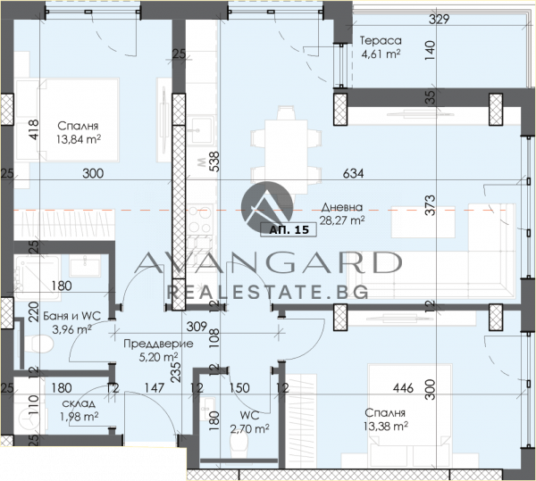 three rooms apartment