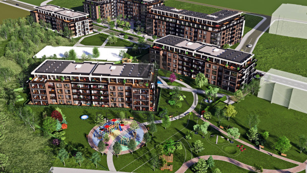 New buildings near Maritza river