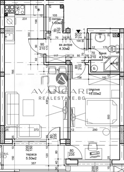 Two -bedroom Act16! Smirnenski!