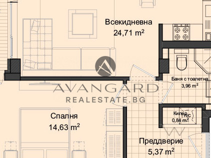 TWO-ROOM NEW BUILDING GAGARIN ACT 14