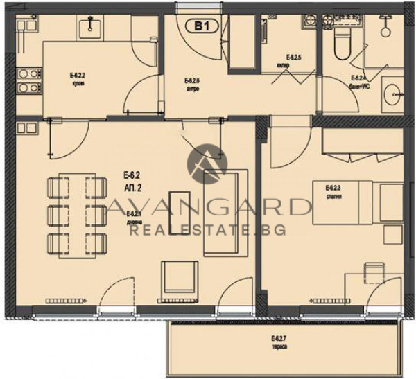 TWO-ROOM LUXURY FURNISHED KARSIYAKA